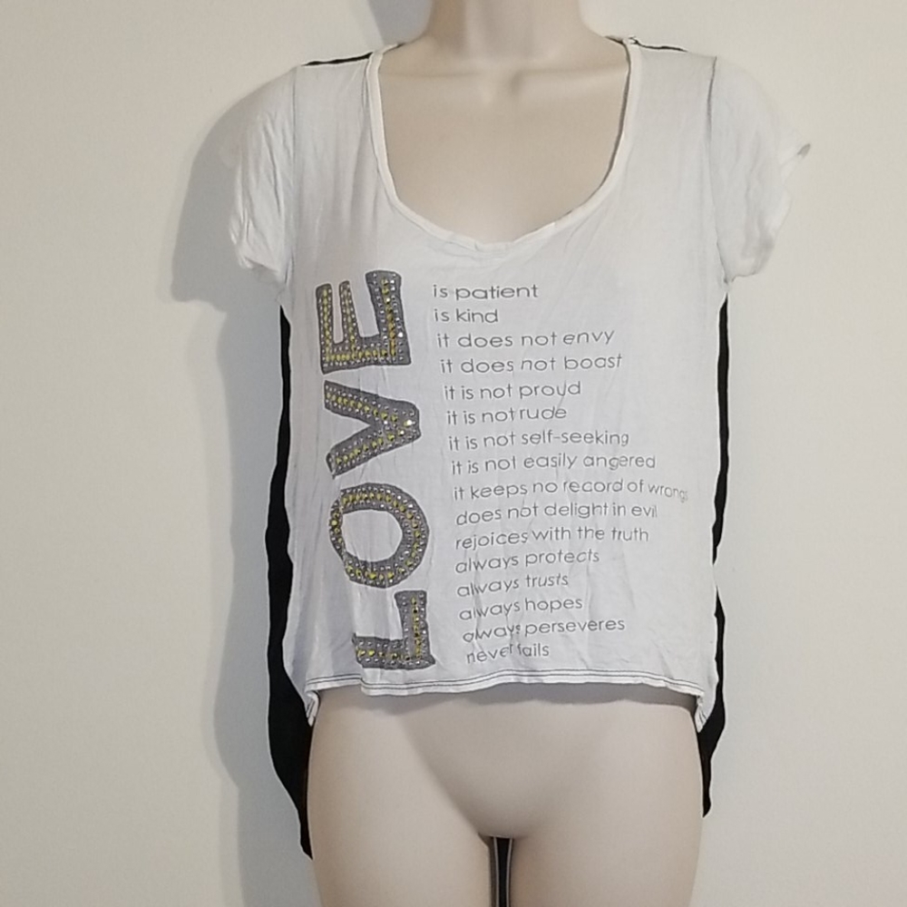 Fashion dazzle women's love is blouse